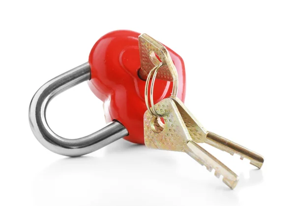 Heart-shaped padlock — Stock Photo, Image