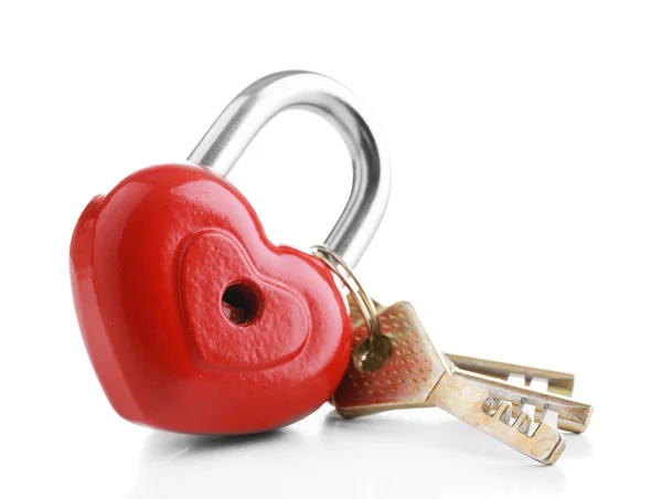 Heart-shaped padlock — Stock Photo, Image