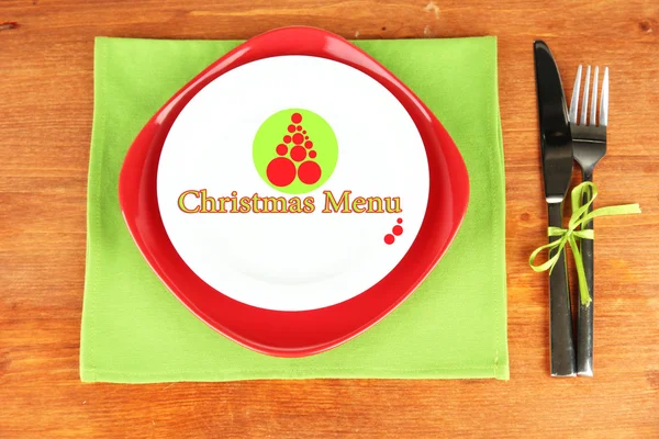 Placa com texto "Menu de Natal " — Fotografia de Stock