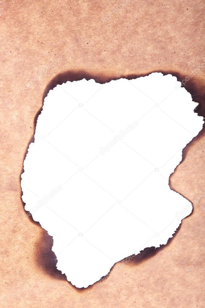 Burned paper as background