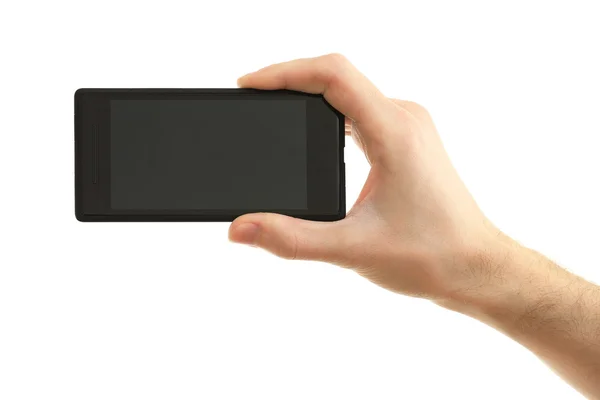 Smartphone portatile, isolato su bianco — Foto Stock