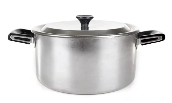 Stainless saucepan izolowane na białym tle — Zdjęcie stockowe