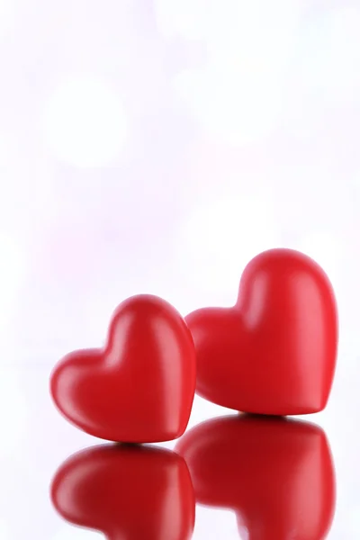 Two  red hearts — Stock Photo, Image