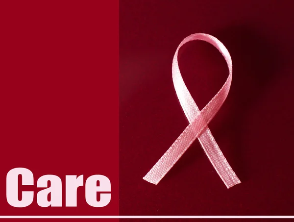 Pink breast cancer ribbon — Stock Photo, Image