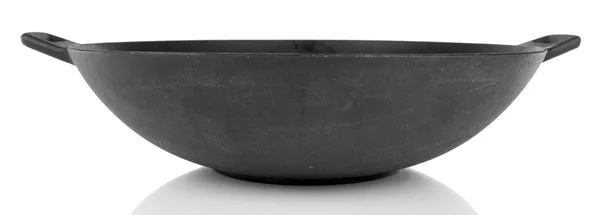 Cast iron pan isolated on white — Stock Photo, Image