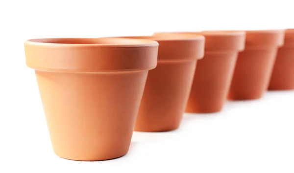 Clay flower pots — Stock Photo, Image