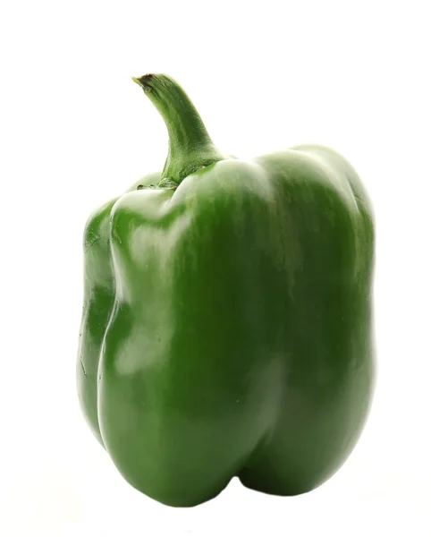 Pimiento verde aislado sobre fondo blanco — Foto de Stock