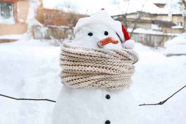 Boneco de neve engraçado — Fotografia de Stock