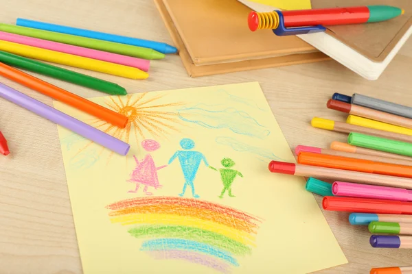 Drawing made by child — Stock Photo, Image