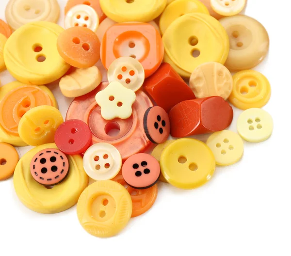Colorful sewing buttons isolated on white — Stock Photo, Image