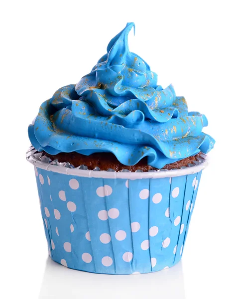 Delicioso cupcake aislado en blanco — Foto de Stock