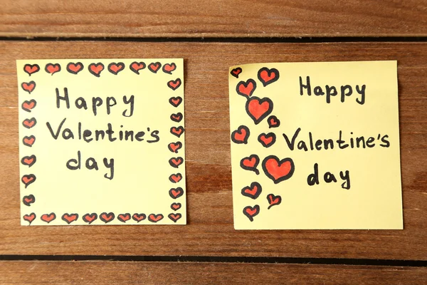 De dag van Valentijnskaarten notities — Stockfoto