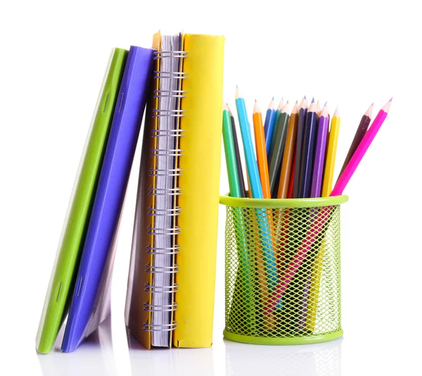 School supplies isolated on white — Stock Photo, Image