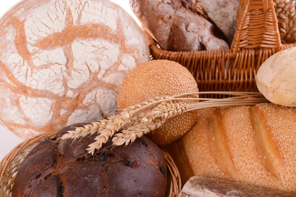 Farklı ekmek yakın çekim — Stok fotoğraf