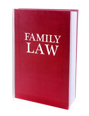 Aile hukuku kitap üzerinde beyaz izole