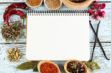 Tarif kitabı baharatlarla