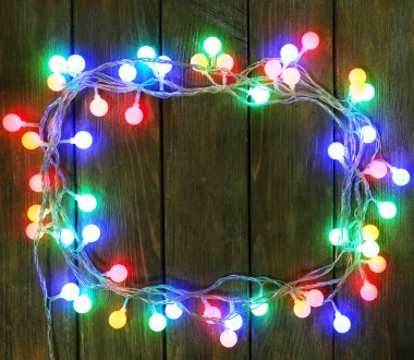 Colorful Christmas lights background clipart