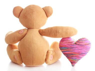 Kırmızı kalpli oyuncak ayı