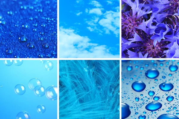 Колаж зразків синього кольору — стокове фото
