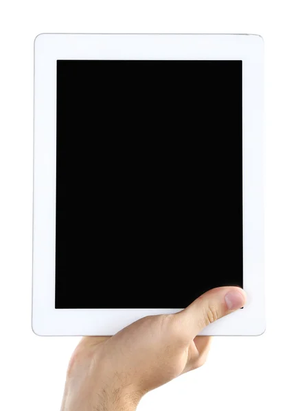 Hand holding tablet PC — Stock Photo, Image