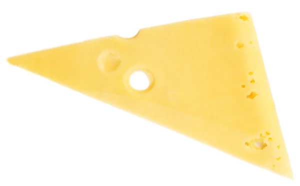 Dilimlenmiş peynir beyaz arkaplanda izole edilmiş — Stok fotoğraf