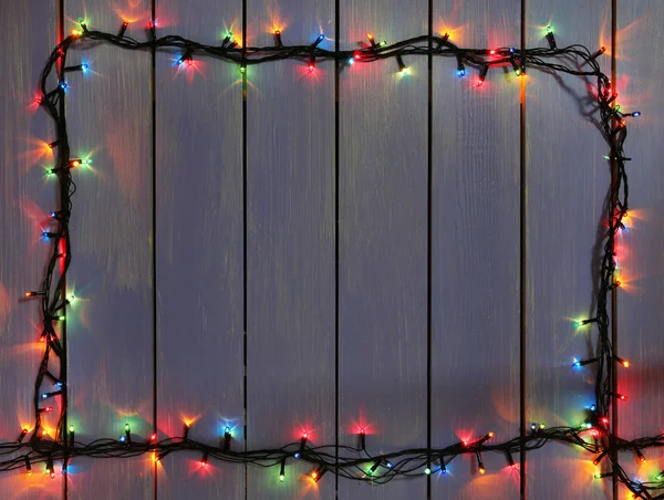 Coloridas luces de Navidad de fondo — Foto de Stock