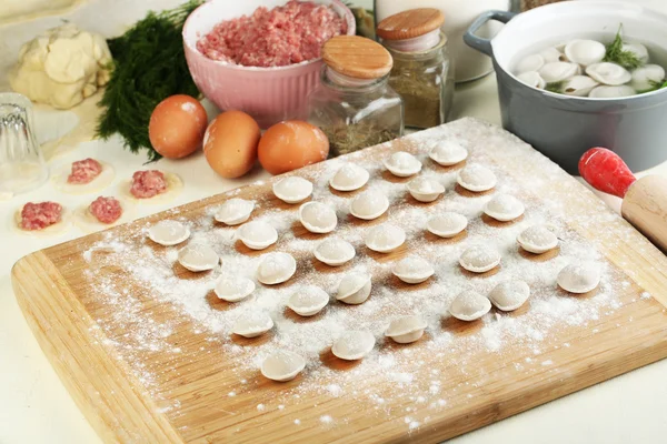 Cooking dumplings close-up — Stock Photo, Image