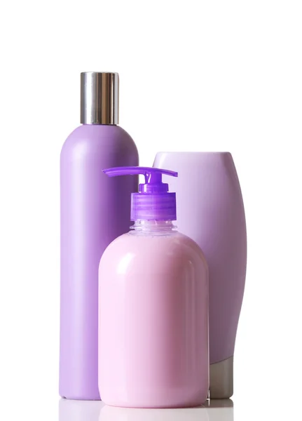 Cosmetic bottles background — Stock Photo, Image