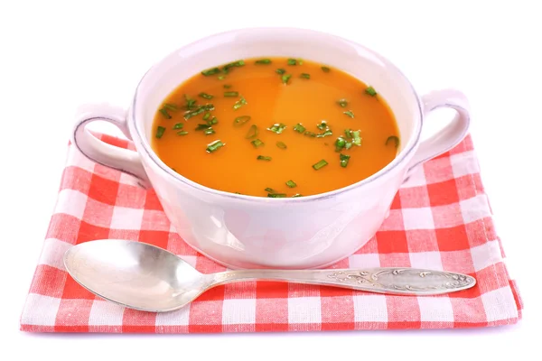 Sup wortel diisolasi di atas putih — Stok Foto