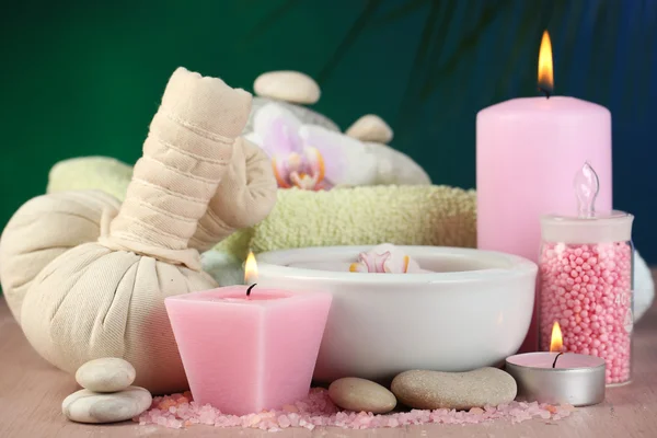 Spa treatments with orchid flowers — Stock Photo, Image