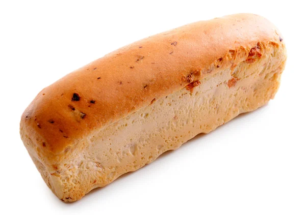Άσπρο ψωμί που απομονώνονται σε λευκό — Φωτογραφία Αρχείου