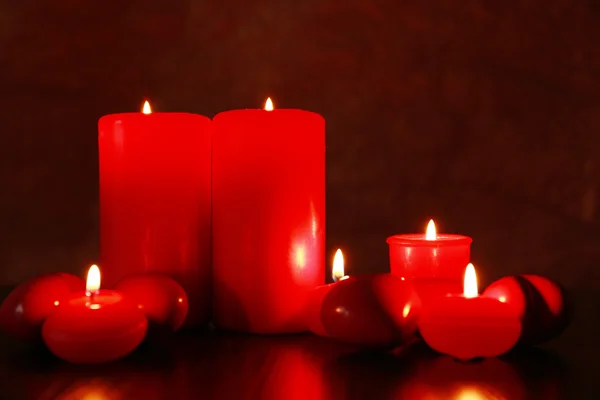 Candele accese per San Valentino — Foto Stock