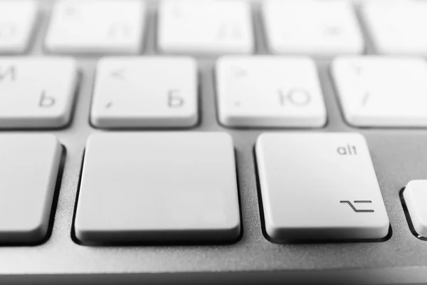 Tastatur des modernen Laptops aus nächster Nähe — Stockfoto