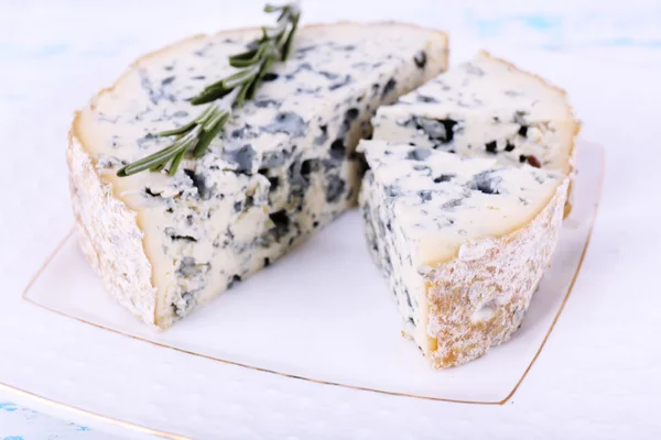 Blue cheese with sprigs — Stock Photo, Image