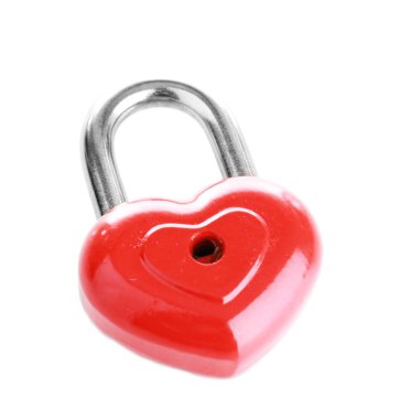 Kalp şeklinde asma kilit ile anahtar