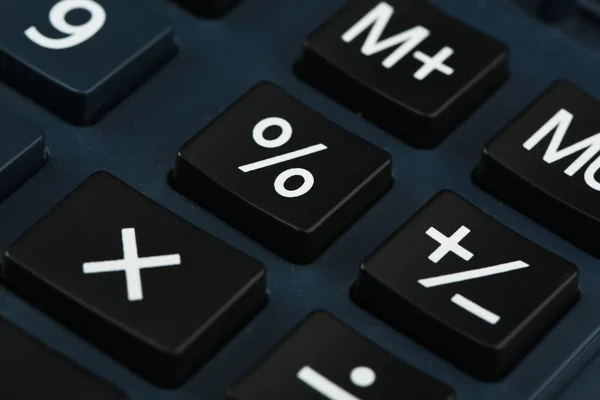 Vista macro del tablero de la calculadora — Foto de Stock