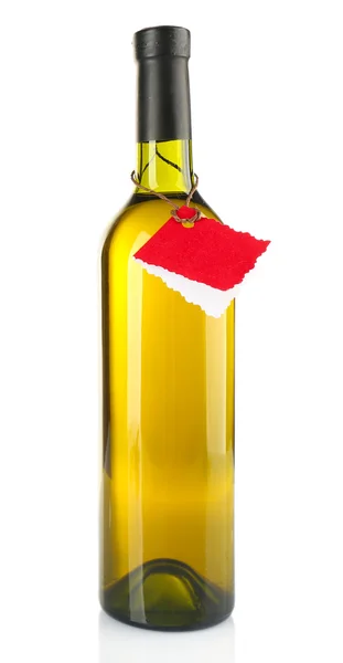 Butelka wina izolowana na białym — Zdjęcie stockowe