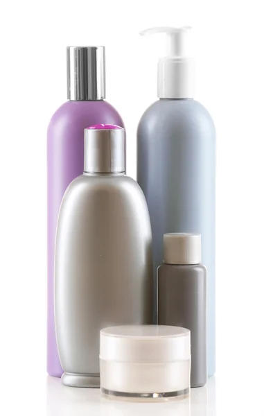 Cosmetic bottles isolated on white background — Stock Photo, Image