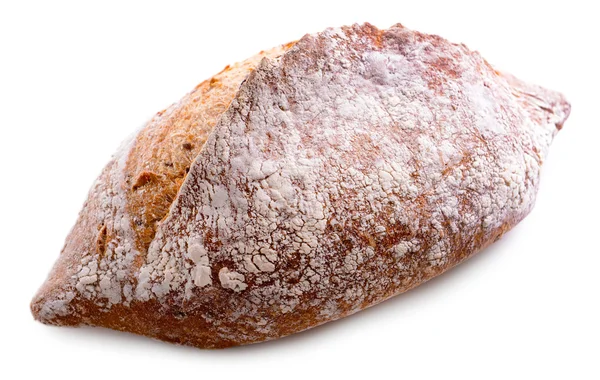 Weißbrot isoliert auf Weißbrot — Stockfoto