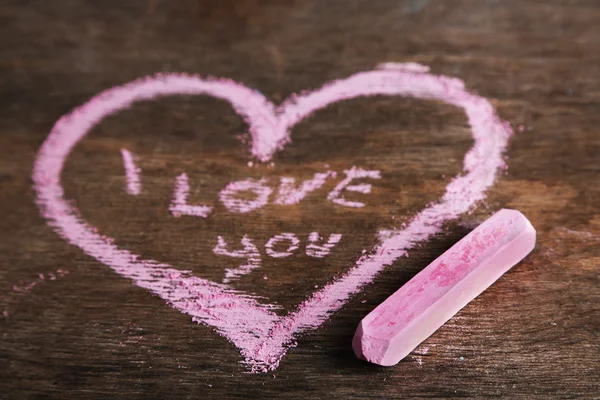 Heart drawn of chalk — Stock Photo, Image