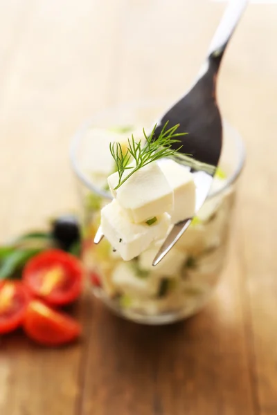 Feta cheese on table — Stock Photo, Image