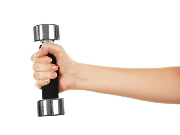 Mannenhand met dumbbell — Stockfoto