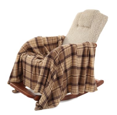 Modern sallanan sandalye halı ile