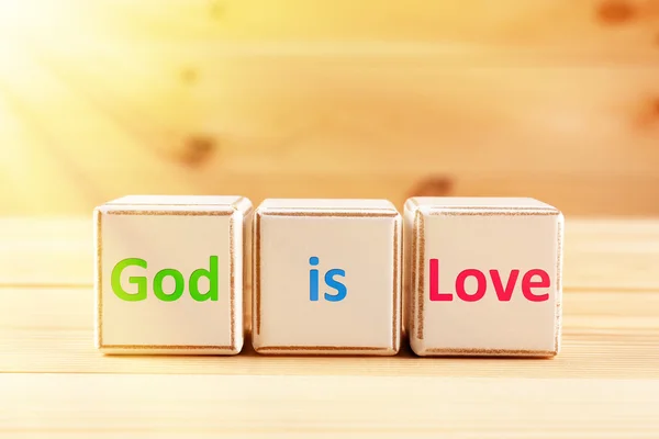 God is Love text in cubes — Stock Photo, Image