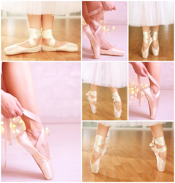 Ballerina ben i pointes — Stockfoto