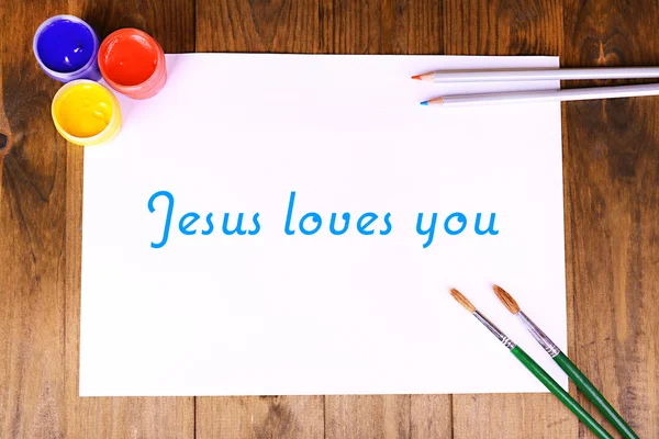 Jesus loves you text — Stock Photo, Image