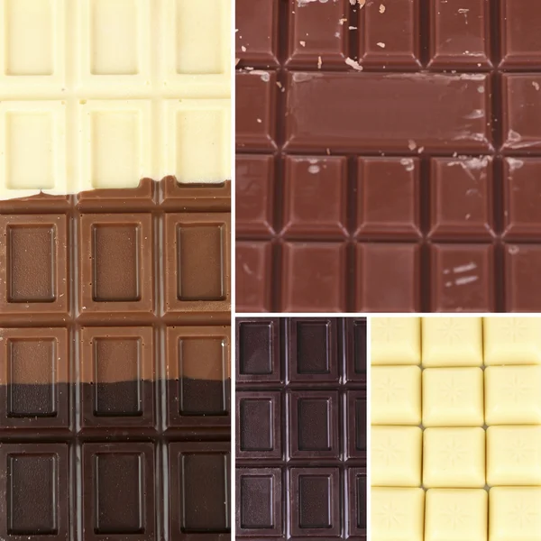 Chocolate collage — Stock Photo, Image