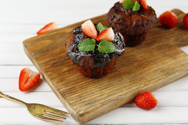 Delicioso cupcake de chocolate — Foto de Stock