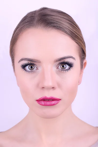 Perfecte make-up, geïsoleerd op wit — Stockfoto