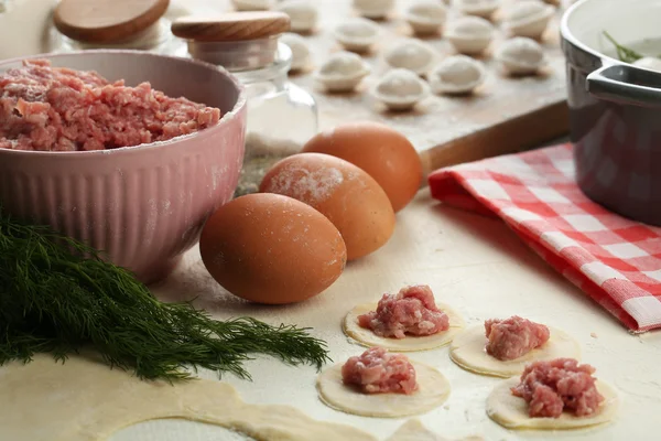 Albóndigas de cocina con carne — Foto de Stock